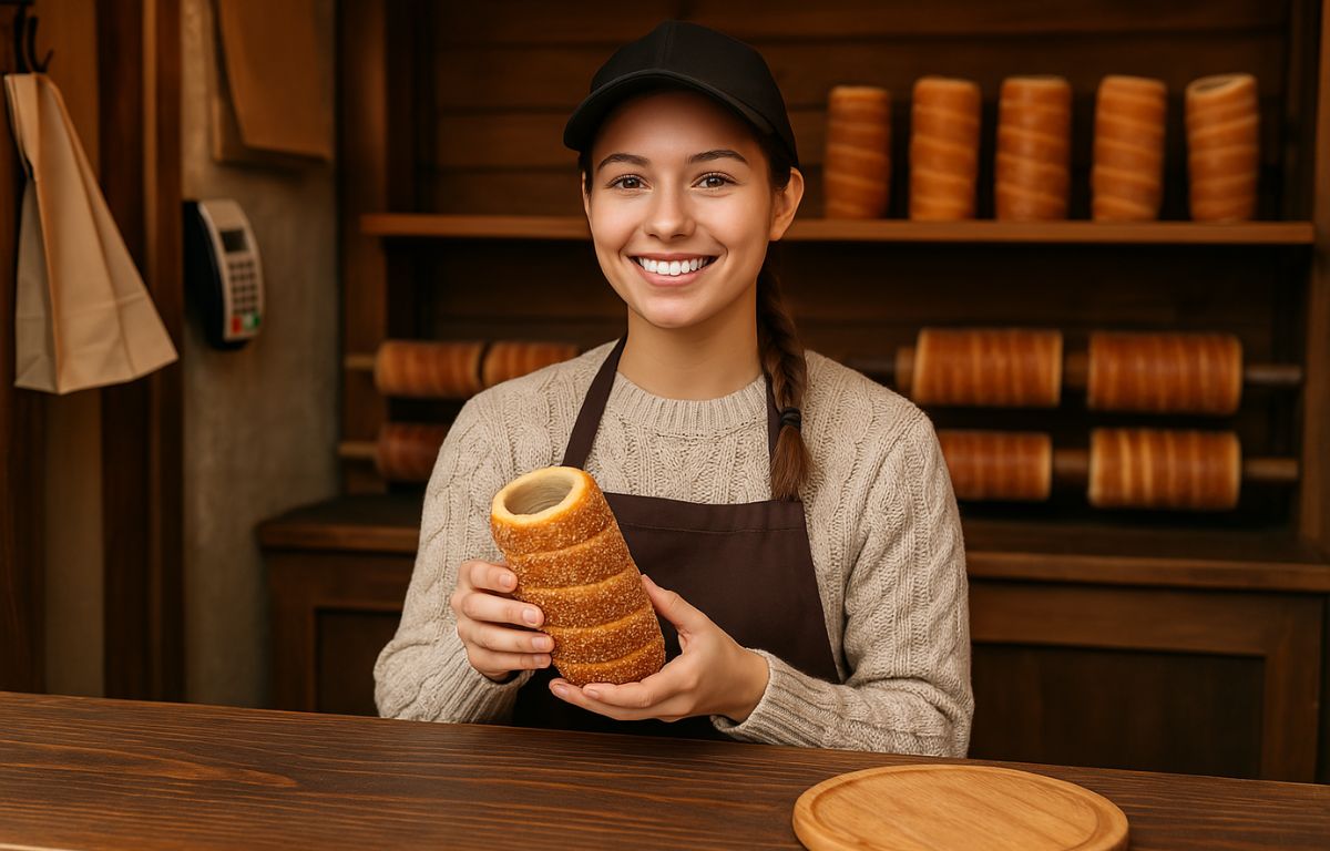 Kürtöskalács eladó diákmunka